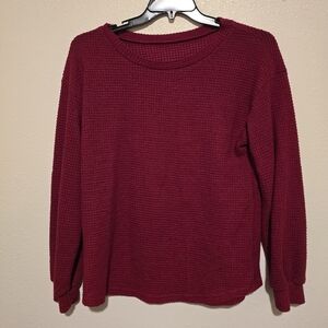 Women's Red Textured Top